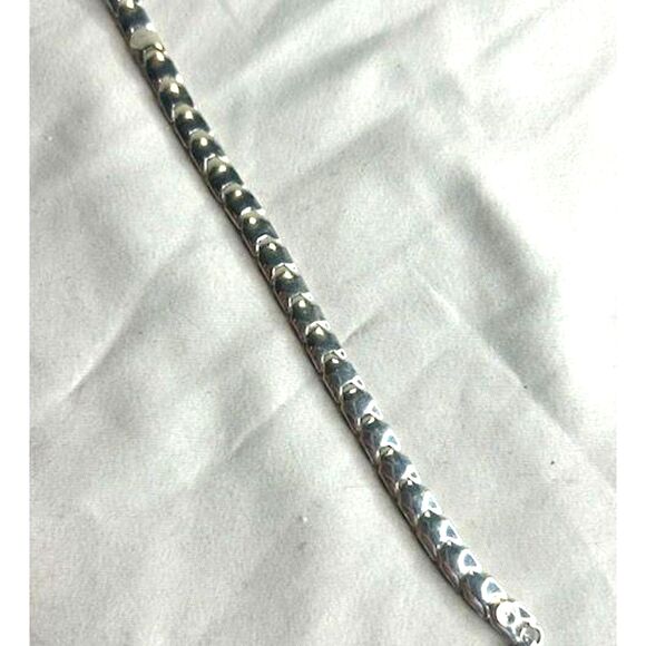 925 Italian Sterling Silver Link Bracelet 9.46 Grams - Picture 1 of 5